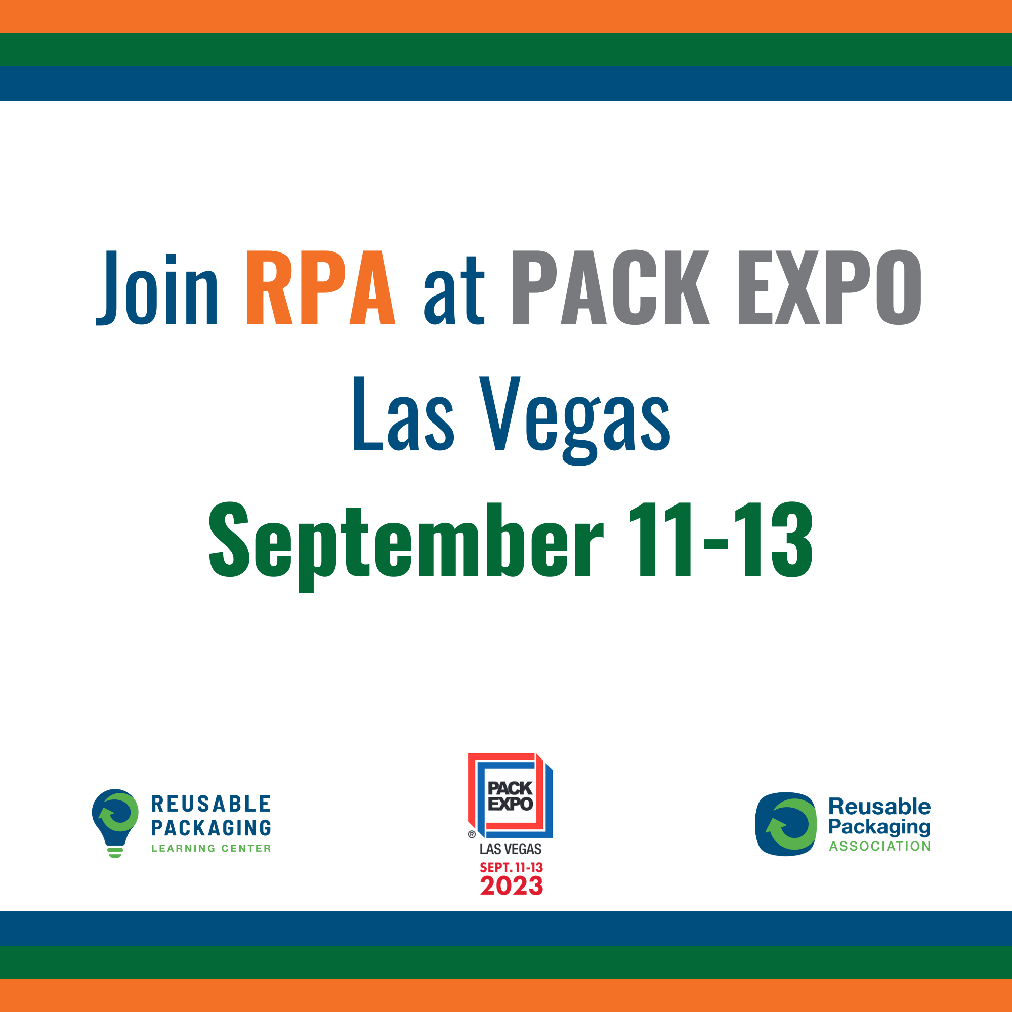 Reusable Packaging Association Set to Showcase Groundbreaking Solutions in the RPA Pavilion at Pack Expo Las Vegas 2023